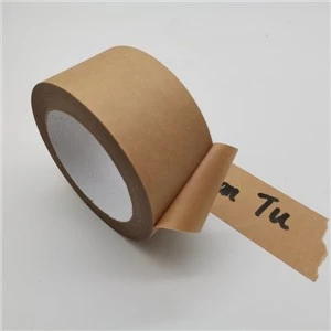 Ruban de papier kraft auto-adhésif qui respecte l'environnement inscriptible d'OEM pour le masquage, le cachetage, l'expédition